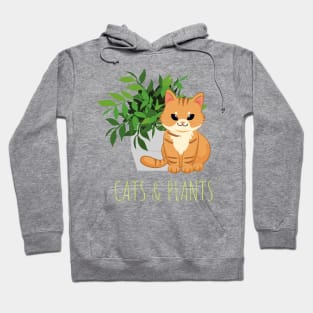 Easily Distracted by Cats and Plants Hoodie